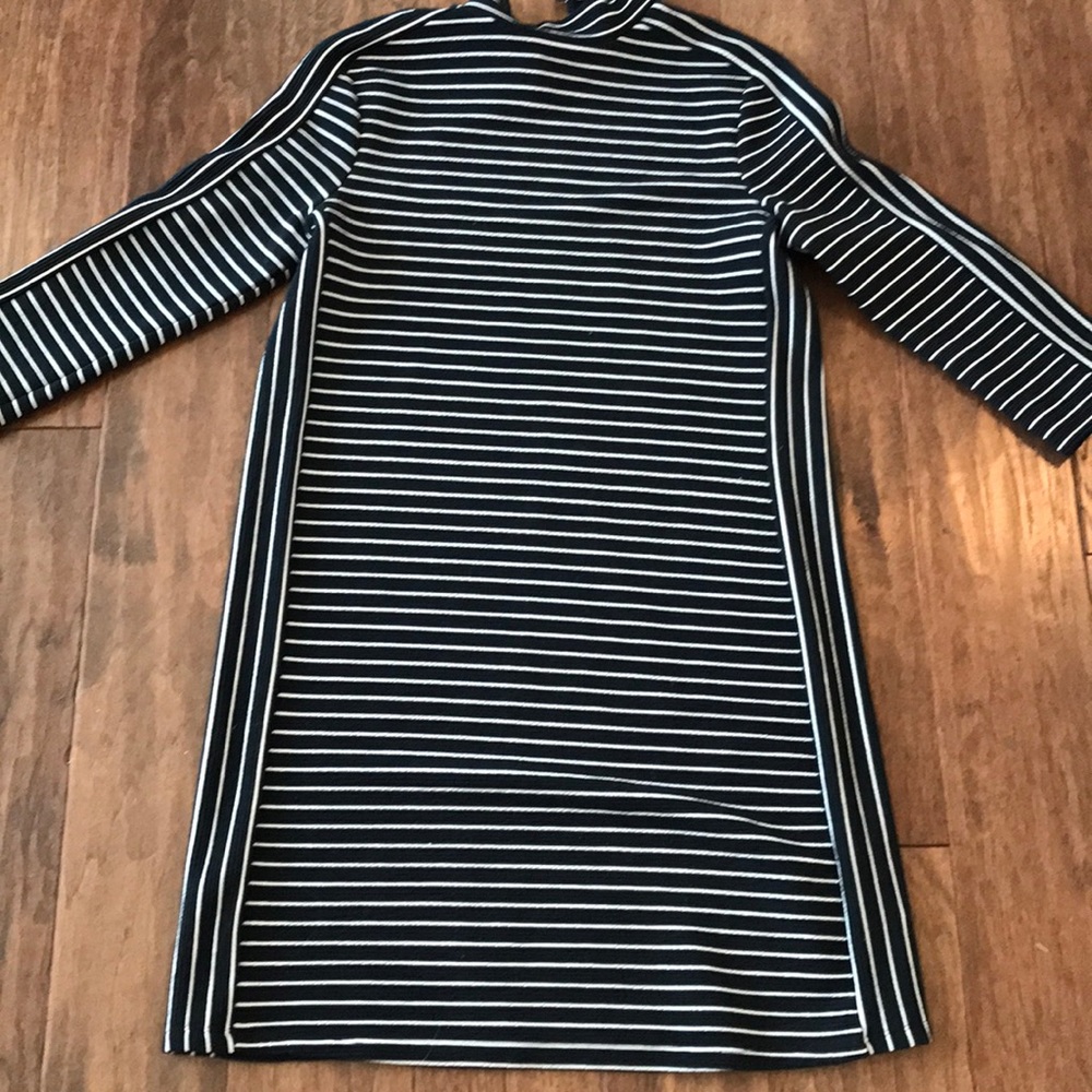 Oasis navy and white stripped dress size Small